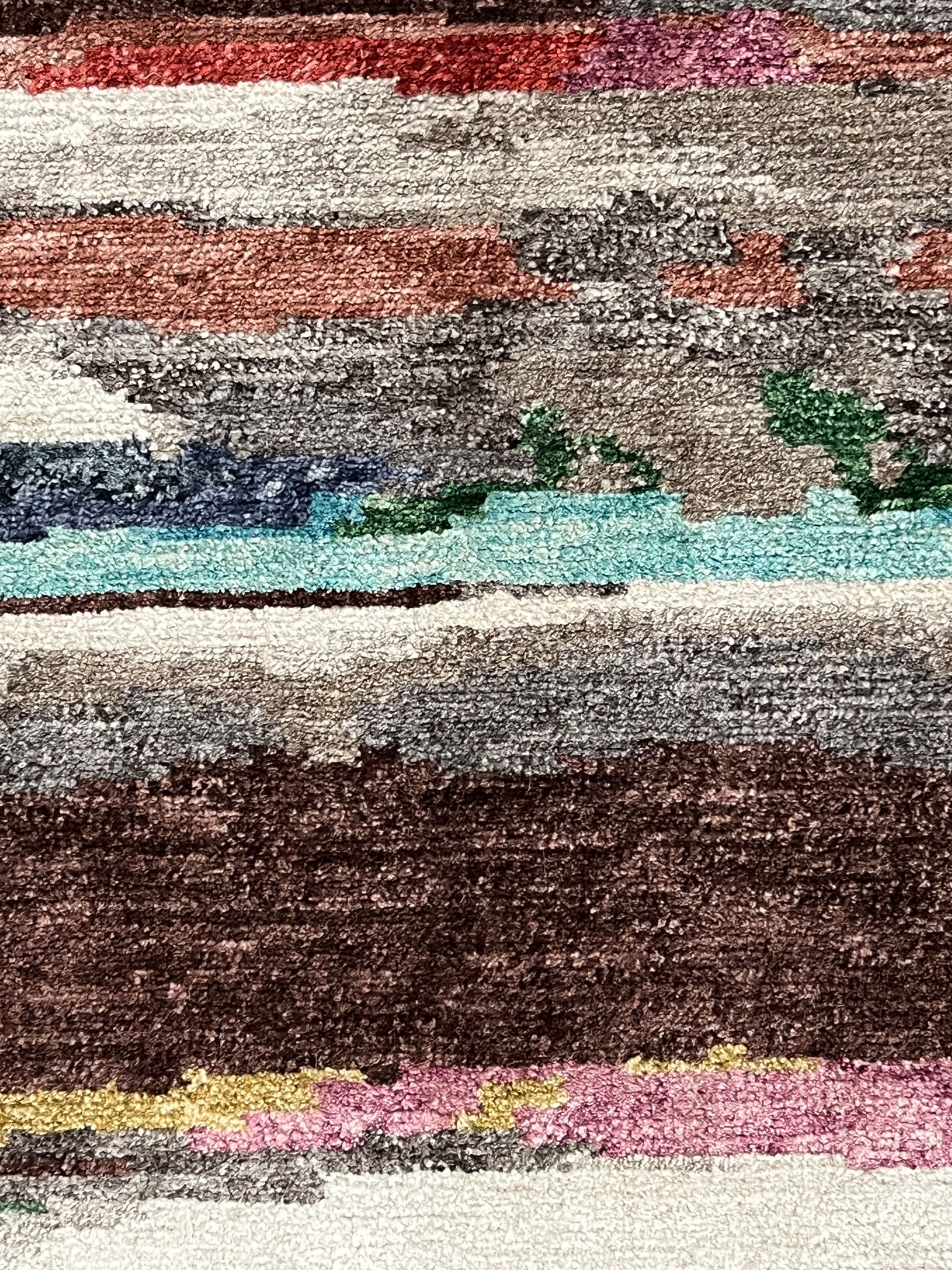 modern viscose multicolor organic handmade rug