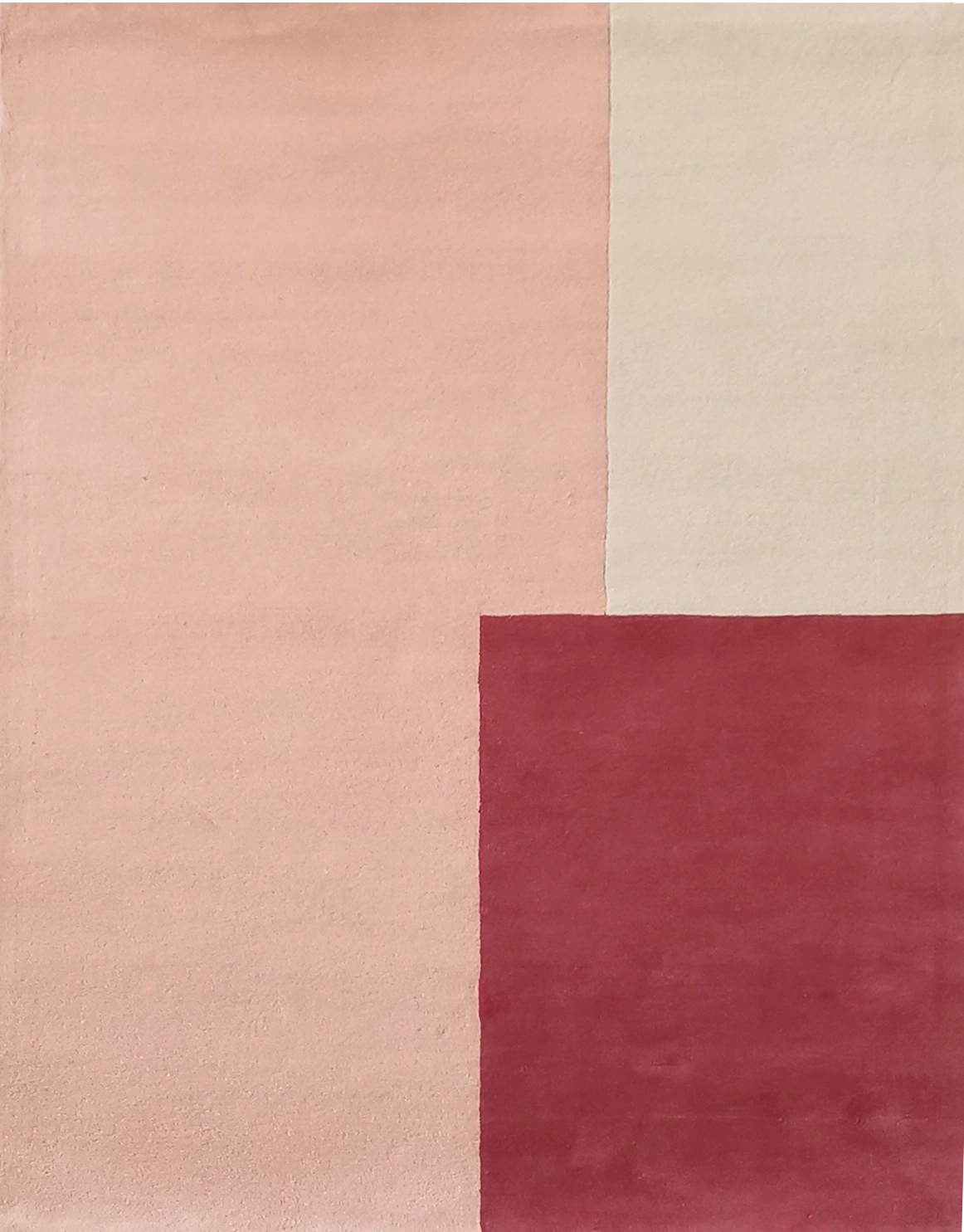 modern wool pink cream organic handmade rug