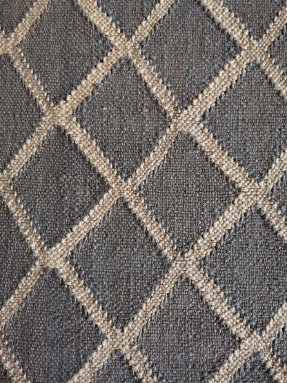 modern wool gray cream organic handmade rug