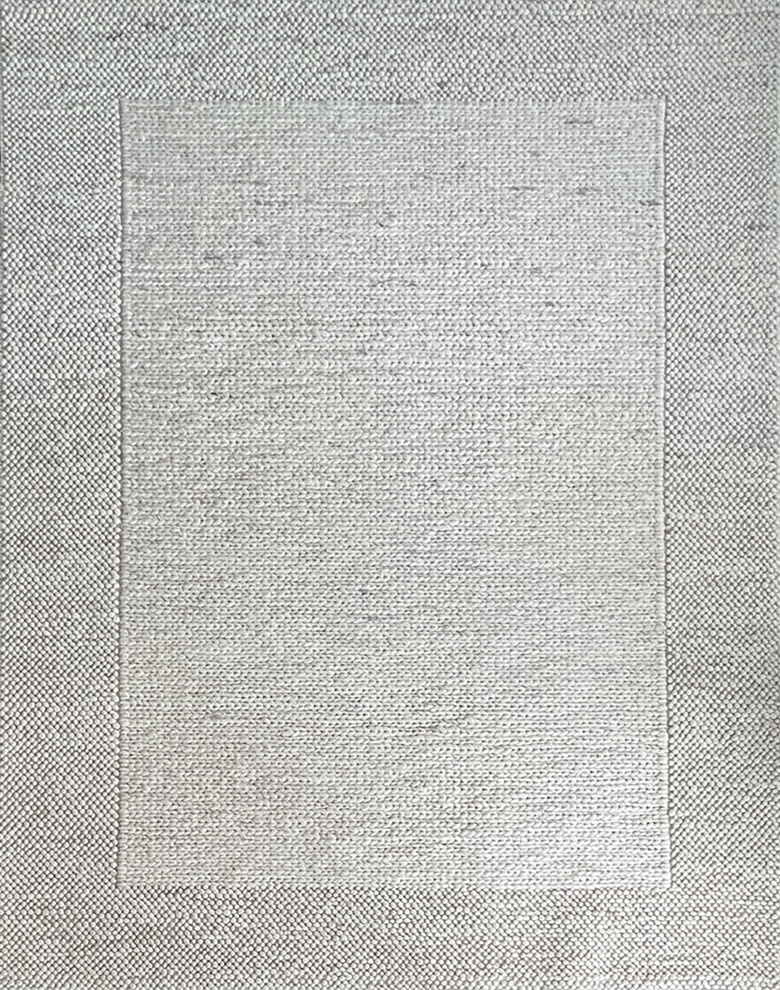 modern wool gray white organic handmade rug