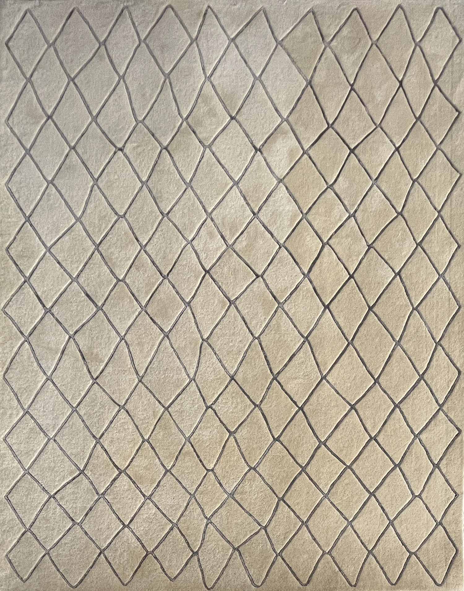 modern viscose cream blue organic handmade rug