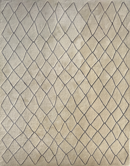 modern viscose cream blue organic handmade rug