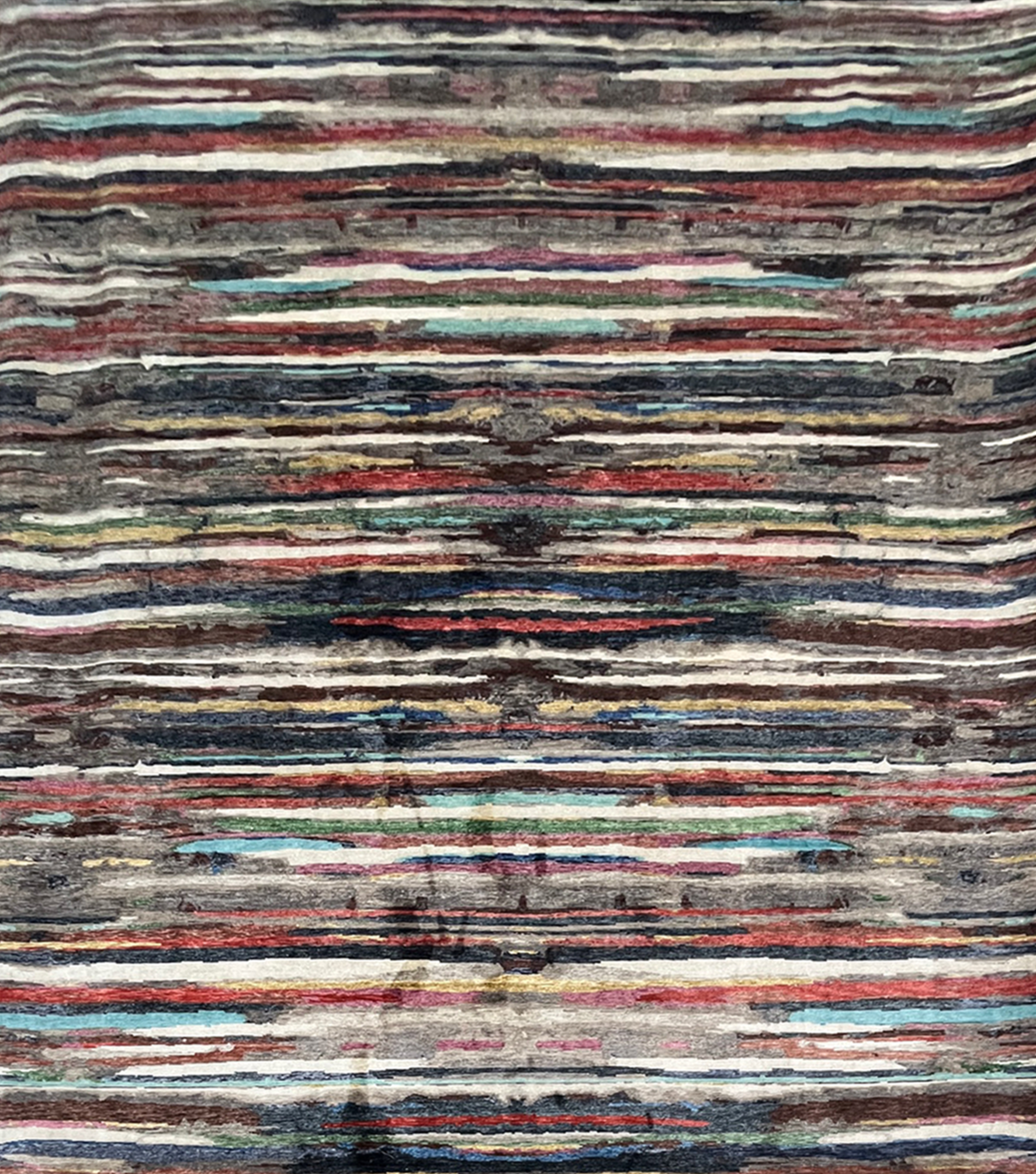 modern viscose multicolor organic handmade rug